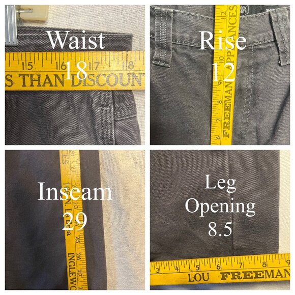 Berkley Jensen Men Work Pants 36x30 Dark 100% Cotton Relaxed Fit Durable Pockets - Picture 9 of 15